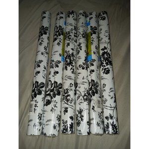 NEW!! BLACK & WHITE FLORAL CONTACT PAPER (6 rolls)